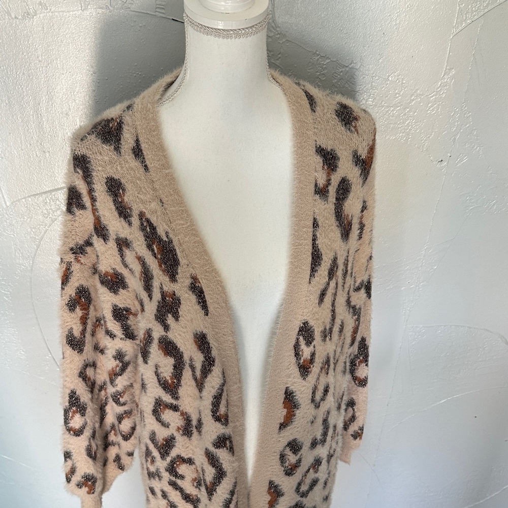 INC International Concepts Animal Print Cardigan - Picture 6 of 9